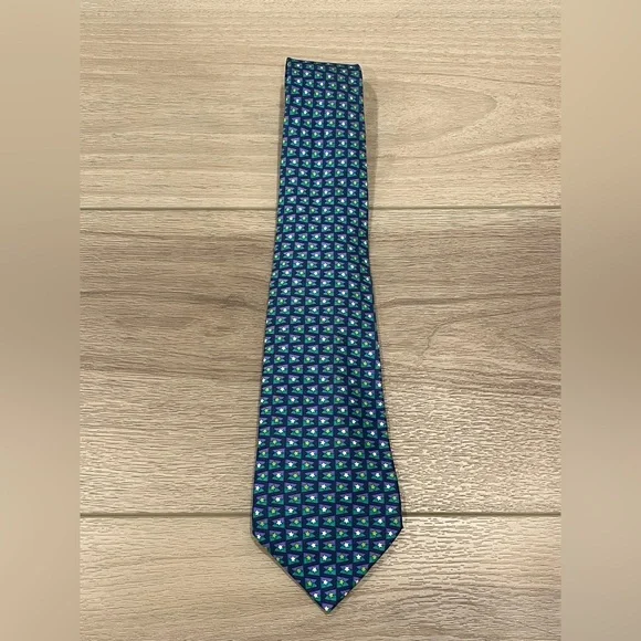 SALVATORE FERRAGAMO Star Printed 100% Silk Tie
